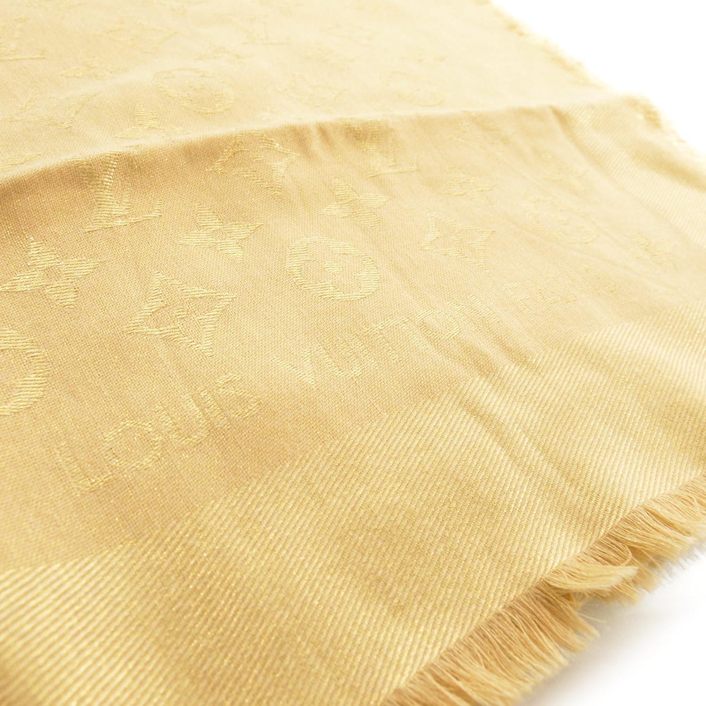 Wool Silk Monogram Square Scarf