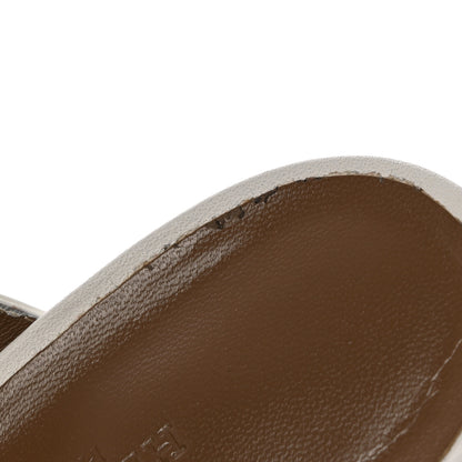 Hermes Calfskin Ovation Buckle Sandals 38 White 11 of 12