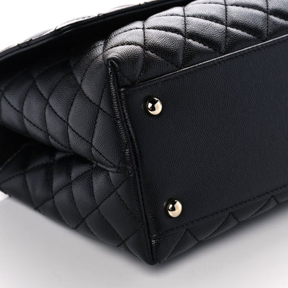 Chanel Caviar Quilted Small Coco Handle Flap Black 10 of 12