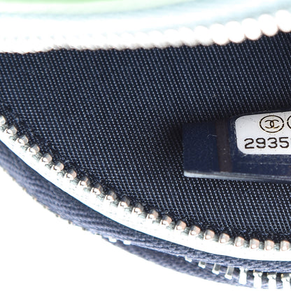 Chanel Lambskin Quilted Round Clutch With Chain Navy Blue Green Purple 7 of 11