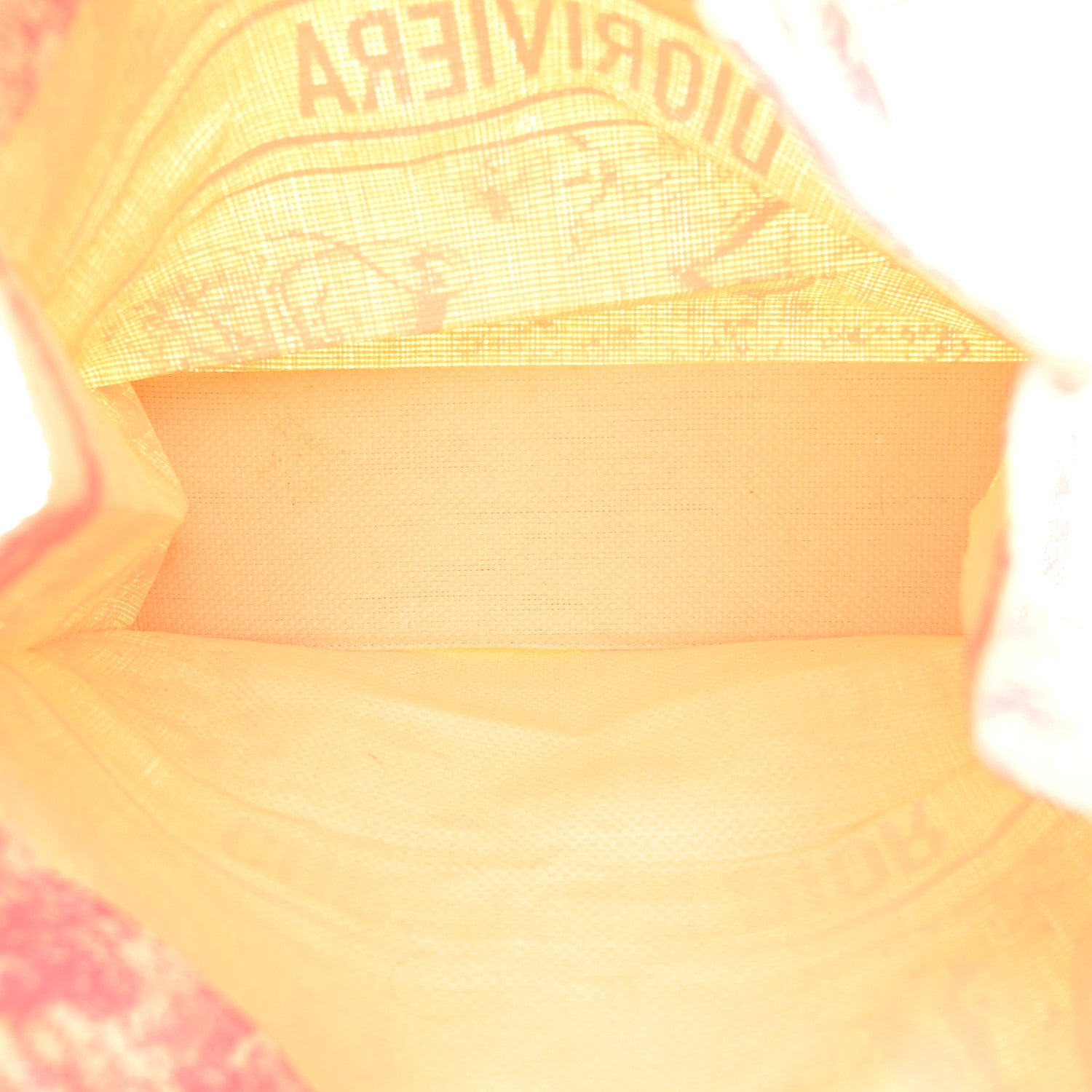 Christian Dior Straw Dioriviera Tote Pink 5 of 10