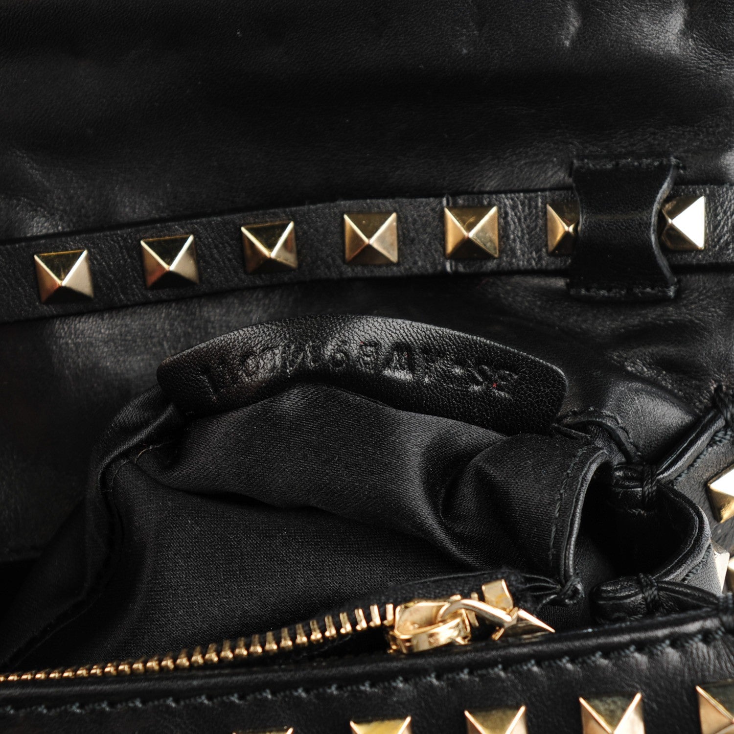 Valentino Garavani Vitello Mini Rockstud All Over Flap Saddle Crossbody Bag Black 8 of 8