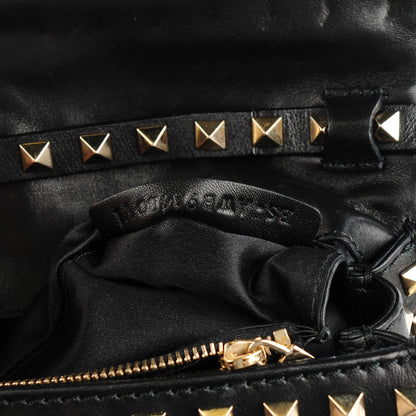 Valentino Garavani Vitello Mini Rockstud All Over Flap Saddle Crossbody Bag Black 8 of 8