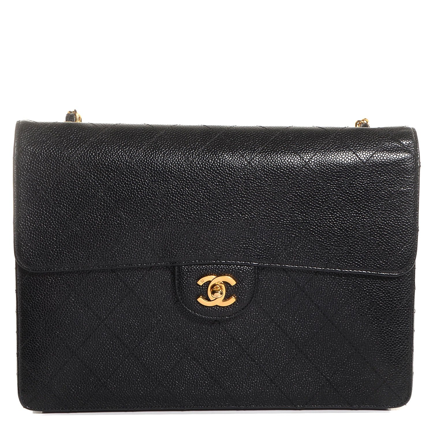 Chanel Caviar Jumbo Single Flap Black 1 of 9