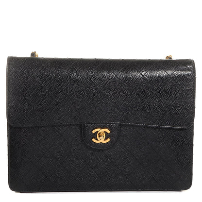 Chanel Caviar Jumbo Single Flap Black 1 of 9