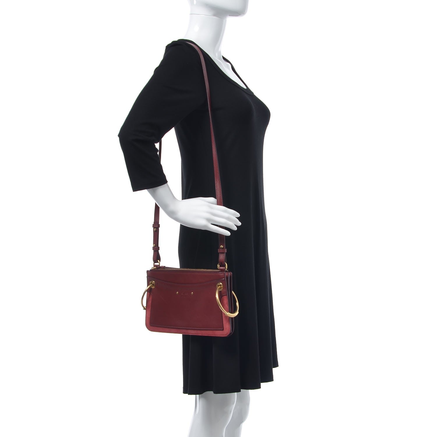 Chloe Calfskin Suede Small Roy Bag Plum Purple 2 of 9