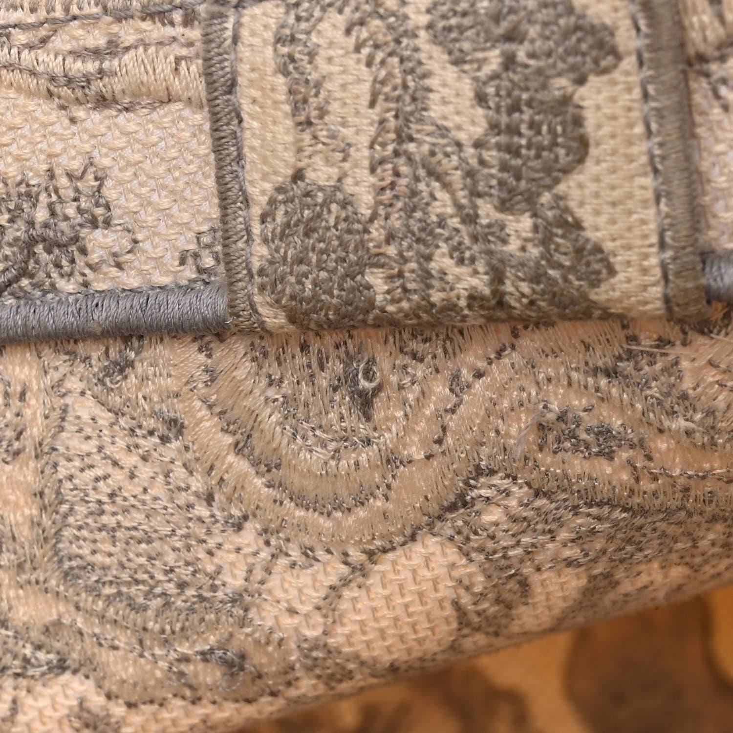 Christian Dior Canvas Embroidered Medium Dioriviera Toile De Jouy Book Tote Gray 11 of 17