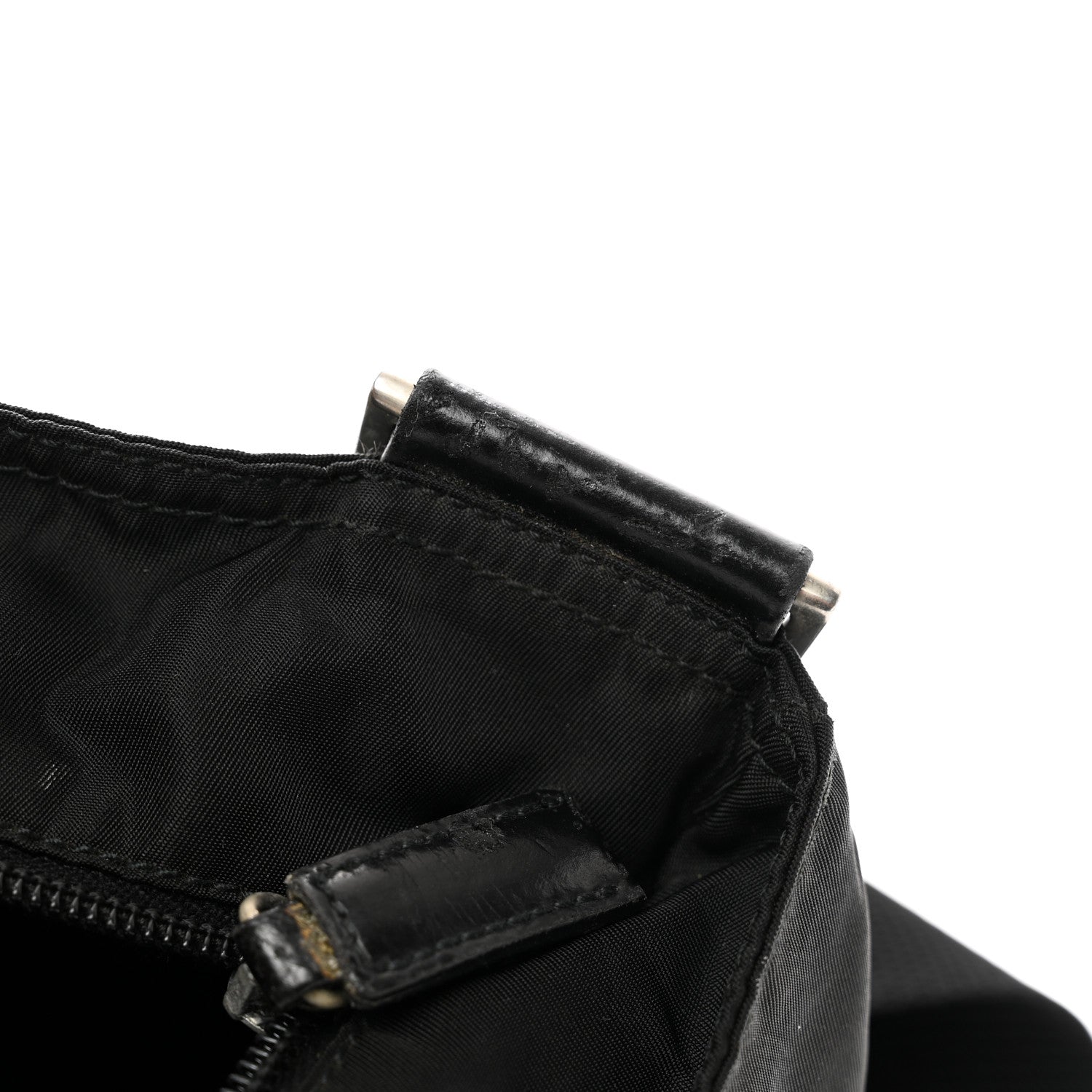 Prada Nylon Vela Flat Messenger Bag Black 10 of 10