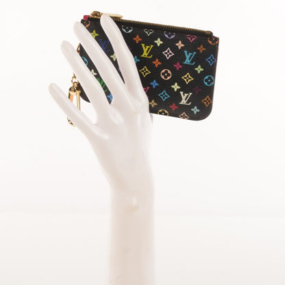 Louis Vuitton Monogram Multicolor Key Pouch Black Grenade 2 of 8