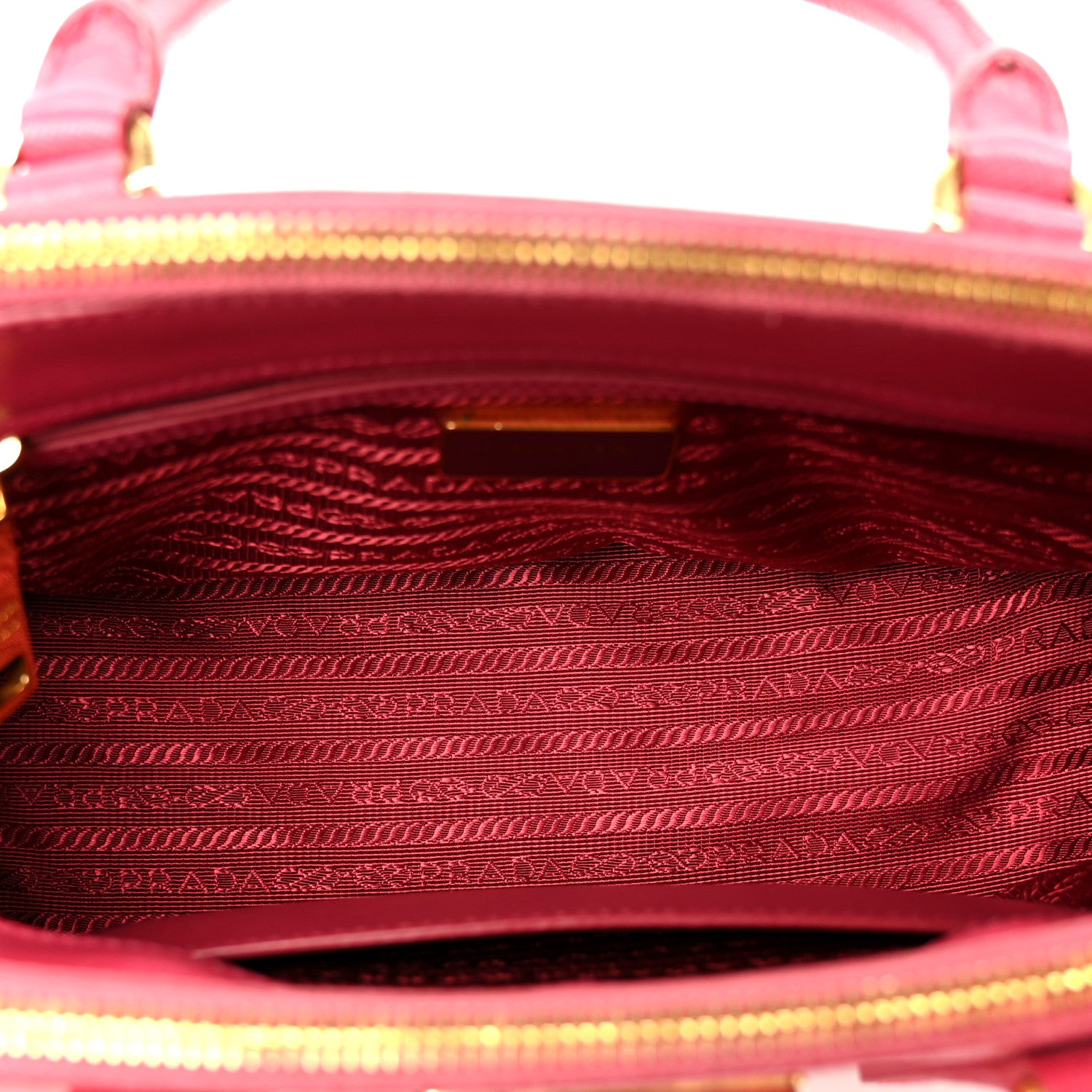 Prada Saffiano Small Galleria Double Zip Tote Peonia 5 of 10