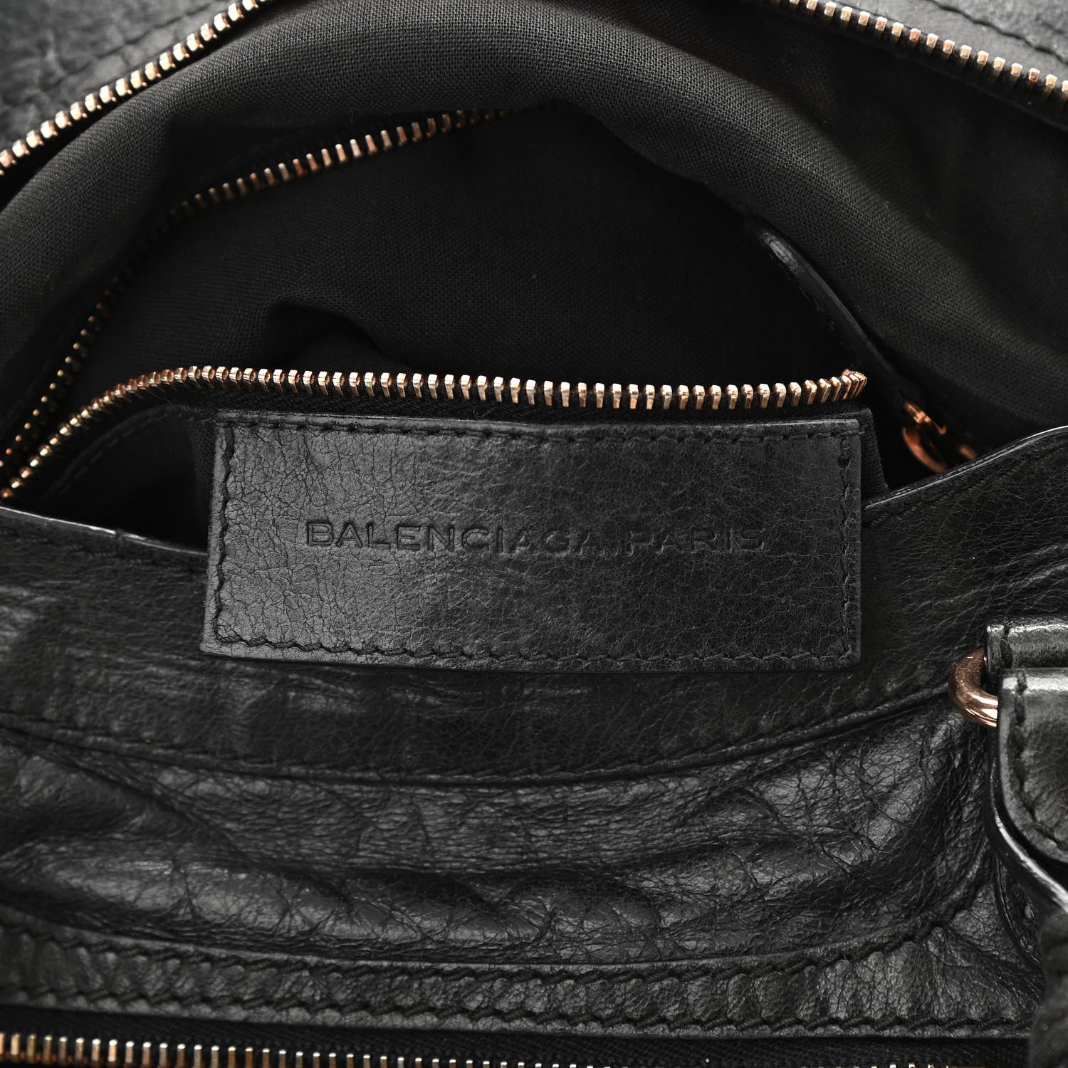 Balenciaga Agneau Giant 12 Rose Gold Hardware Town Black 6 of 13