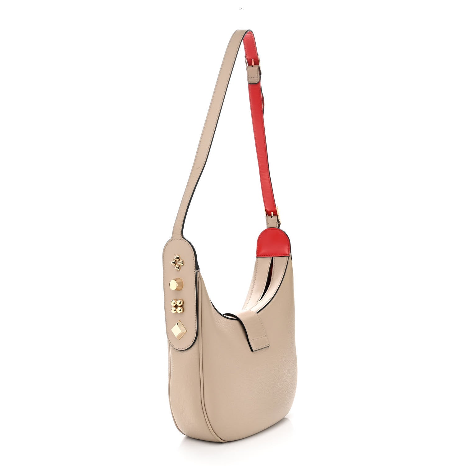 Christian Louboutin Grained Calfskin Carasky Shoulder Bag Feve 3 of 14