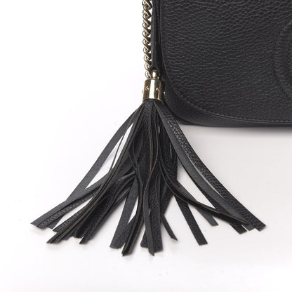 Gucci Pebbled Calfskin Medium Soho Flap Crossbody Black 19 of 22