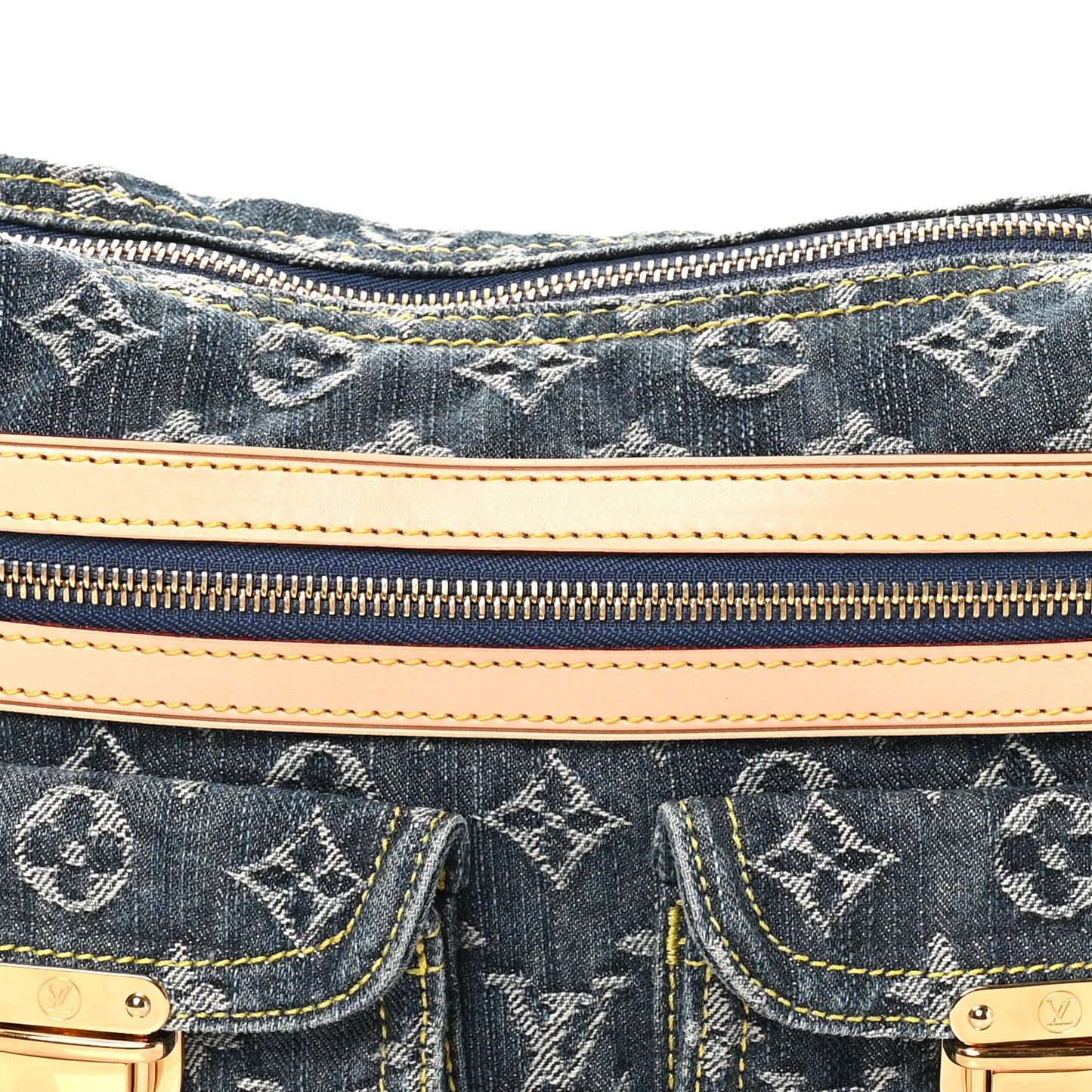 Monogram Denim Baggy PM Blue