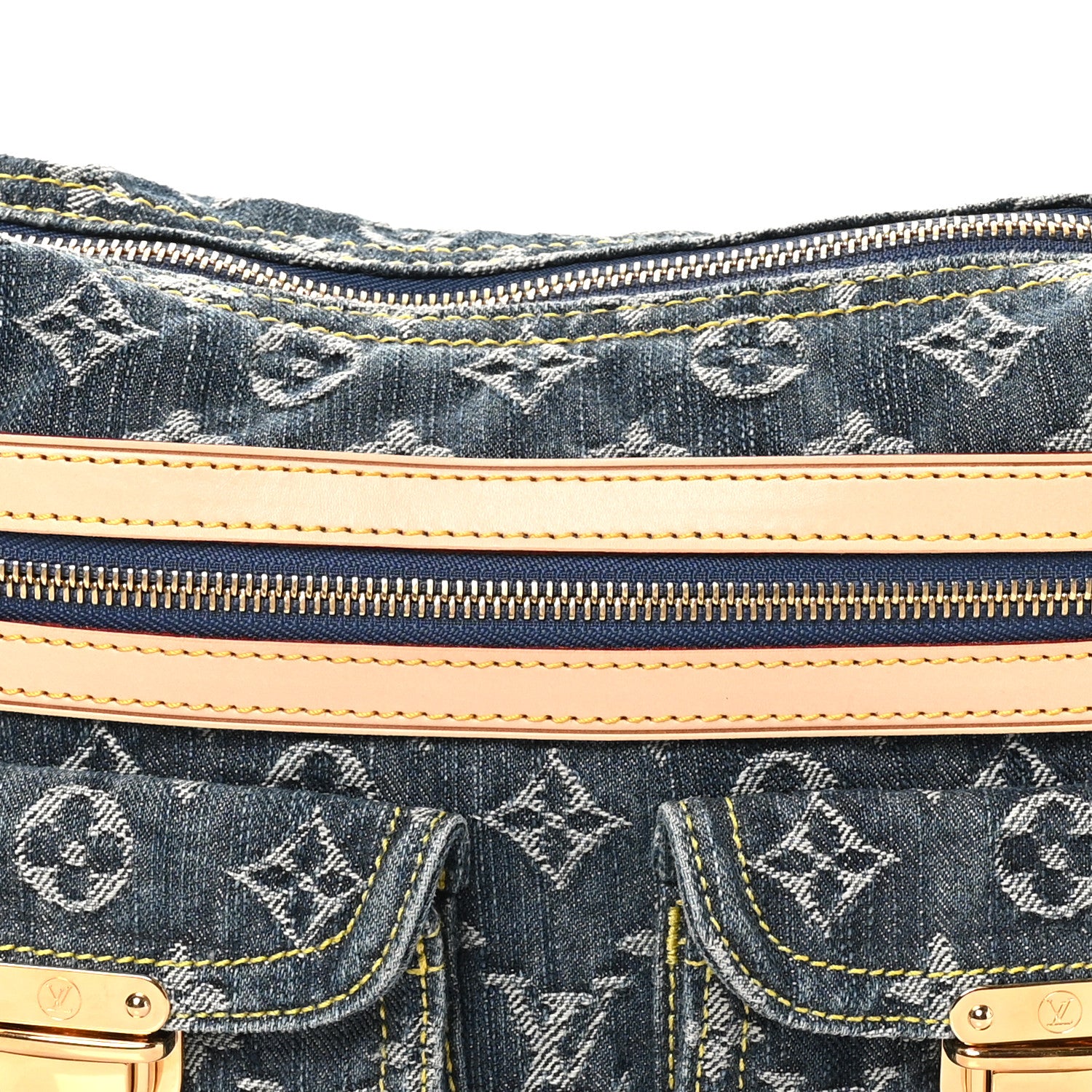 Louis Vuitton Monogram Denim Baggy PM Blue 7 of 10