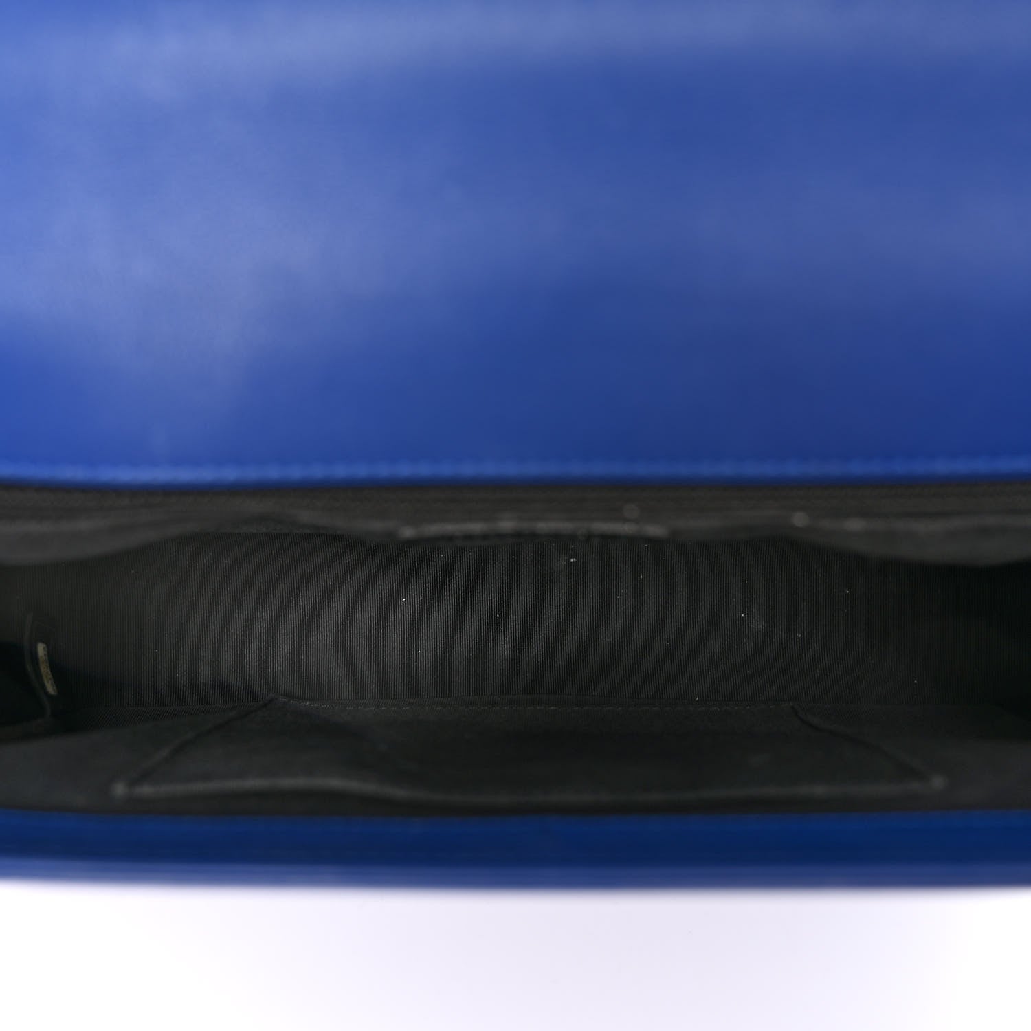 Chanel Patent Calfskin Quilted New Medium Plexiglass Boy Flap Blue 5 of 12