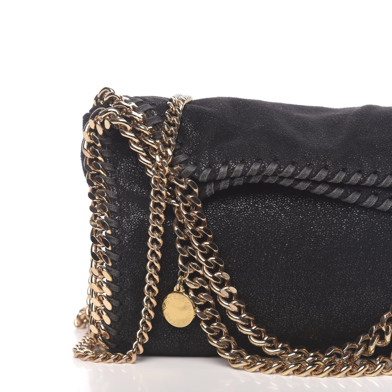 Stella McCartney Shaggy Deer Mini Falabella Fold Over Tote Black 10 of 12