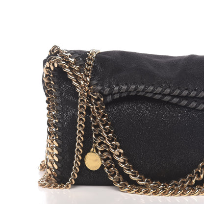 Stella McCartney Shaggy Deer Mini Falabella Fold Over Tote Black 10 of 12