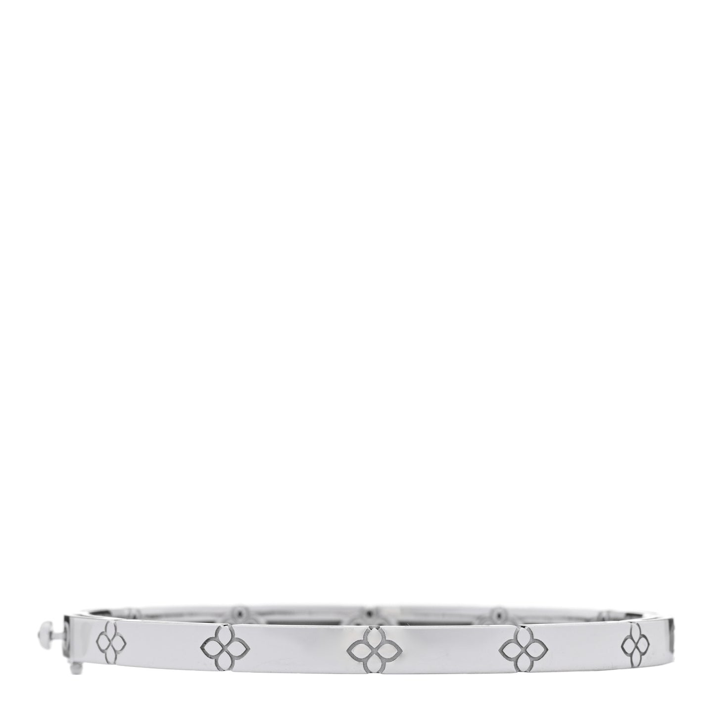 18K White Gold Narrow Love in Verona Bangle Bracelet