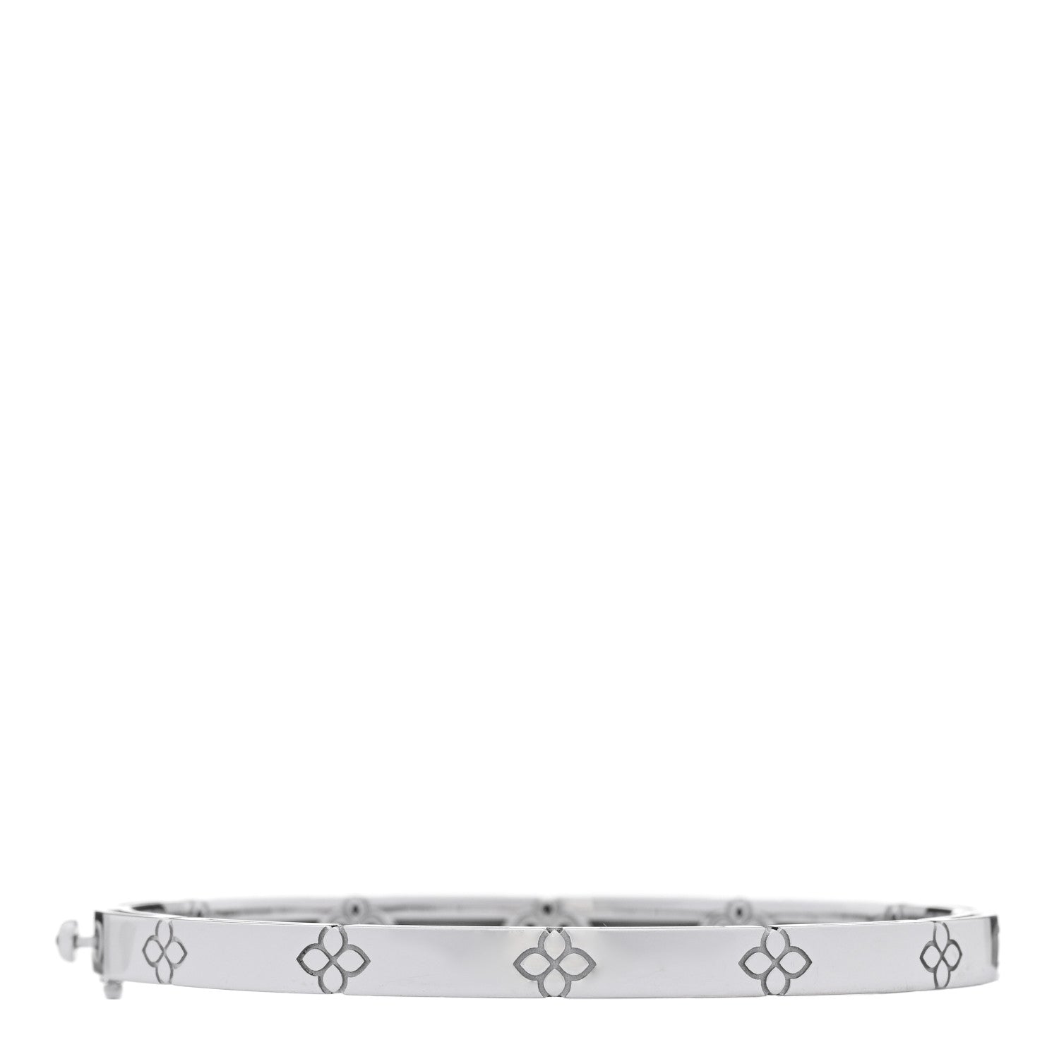 Roberto Coin 18K White Gold Narrow Love in Verona Bangle Bracelet 2 of 3