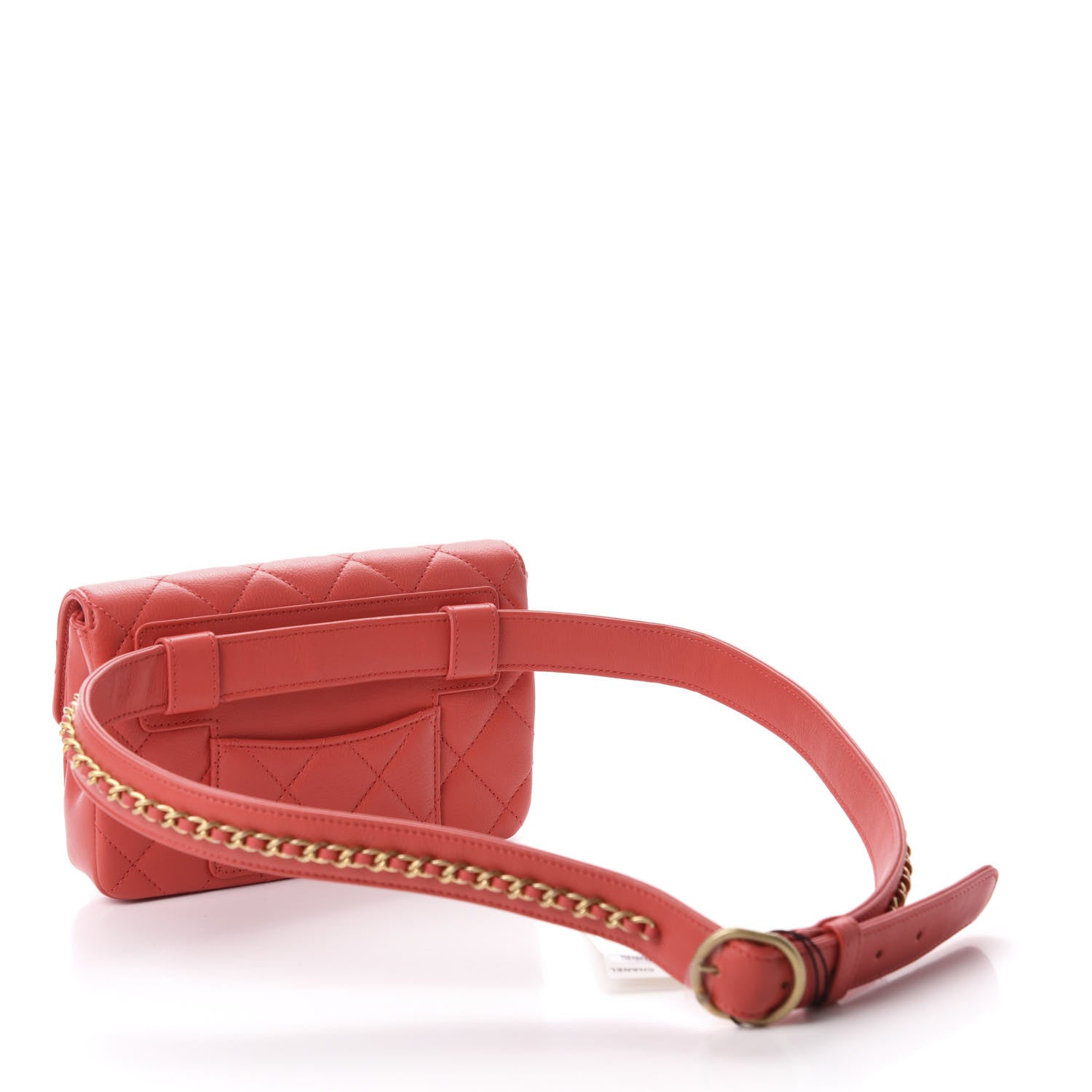 Chanel Calfskin Quilted Carry With Chic Flap Waist Bag Red 3 of 10