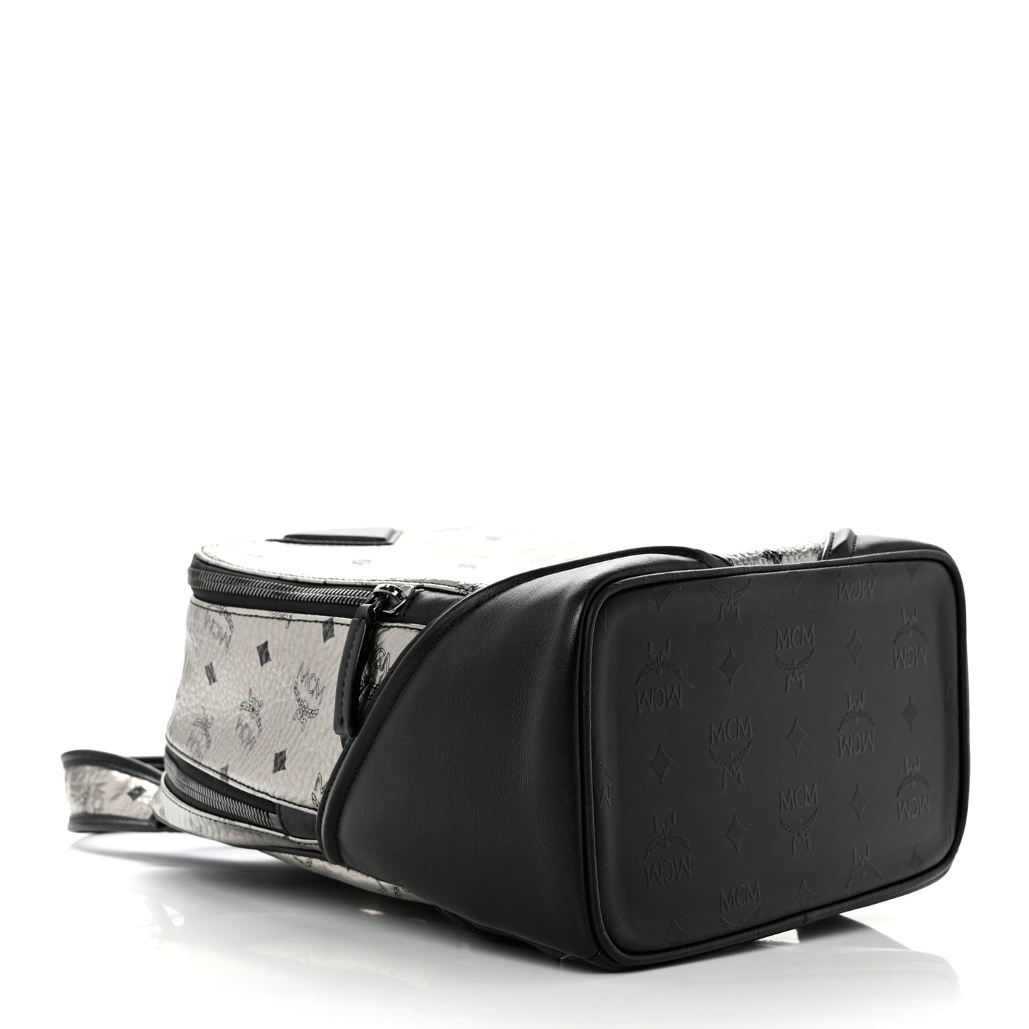 Metallic Visetos Small Duke Backpack Silver