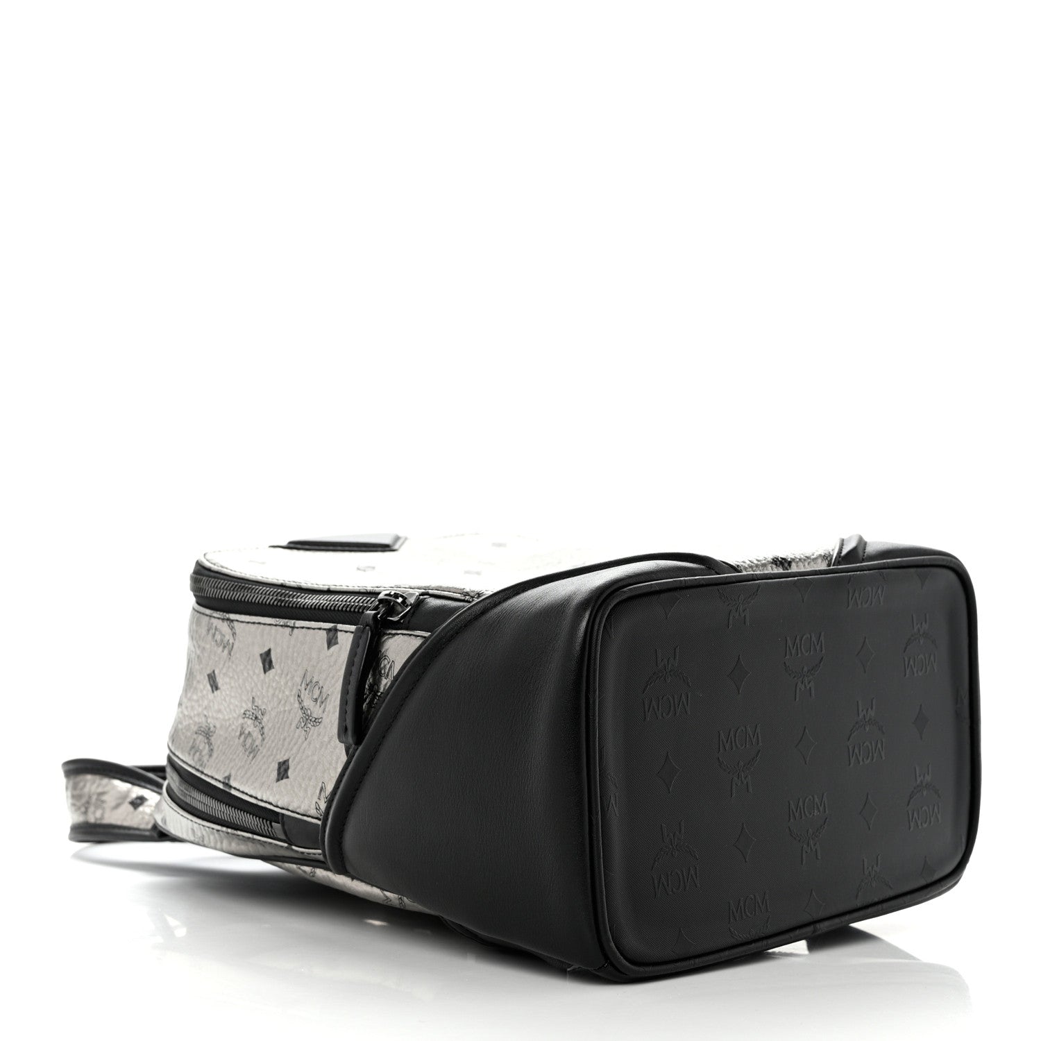 MCM Metallic Visetos Small Duke Backpack Silver 4 of 11