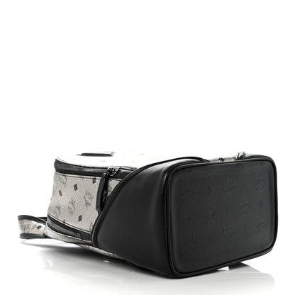 MCM Metallic Visetos Small Duke Backpack Silver 4 of 11