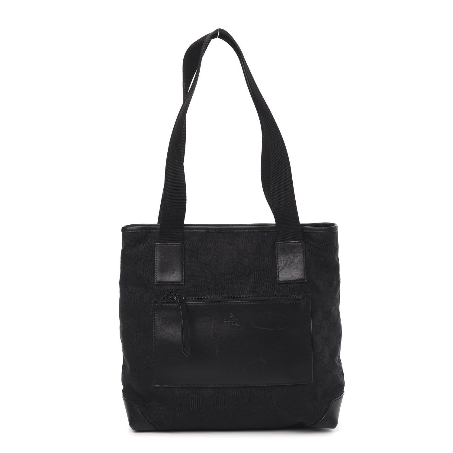 Gucci Nylon Calfskin Large Tote Black 1 of 12