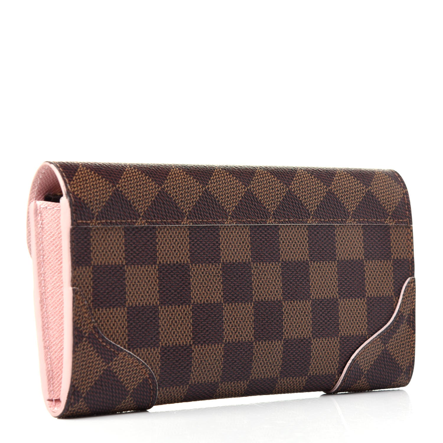 Louis Vuitton Damier Ebene Caissa Wallet Rose Ballerine 3 of 12