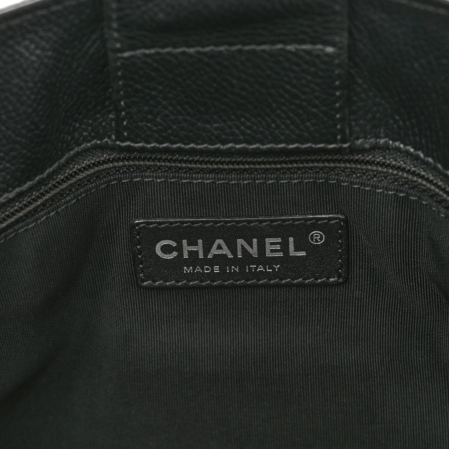 Calfskin Cerf Executive Shopper Tote Black