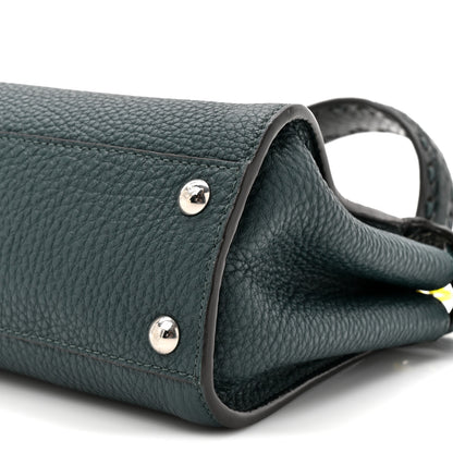 Fendi Cuoio Roma Sellerissima Nappa Sintetica Tape Stitch Snakeskin Mini Peekaboo Iconic Satchel Green 10 of 11