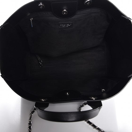 Caviar Extra Large Studded Deauville Tote Black