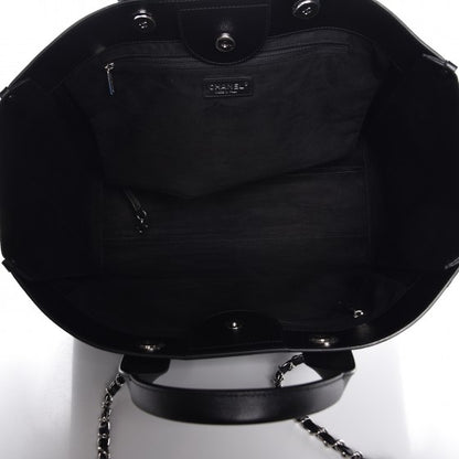 Chanel Caviar Extra Large Studded Deauville Tote Black 5 of 9
