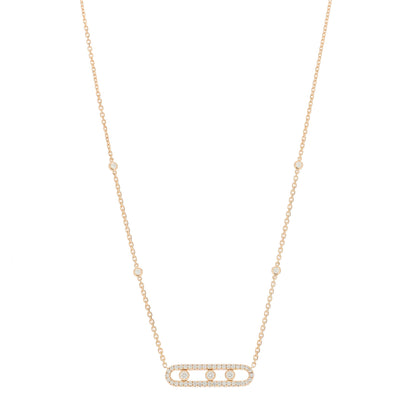 Messika 18K Rose Gold Diamond Baby Move Classic Pave Necklace 1 of 7