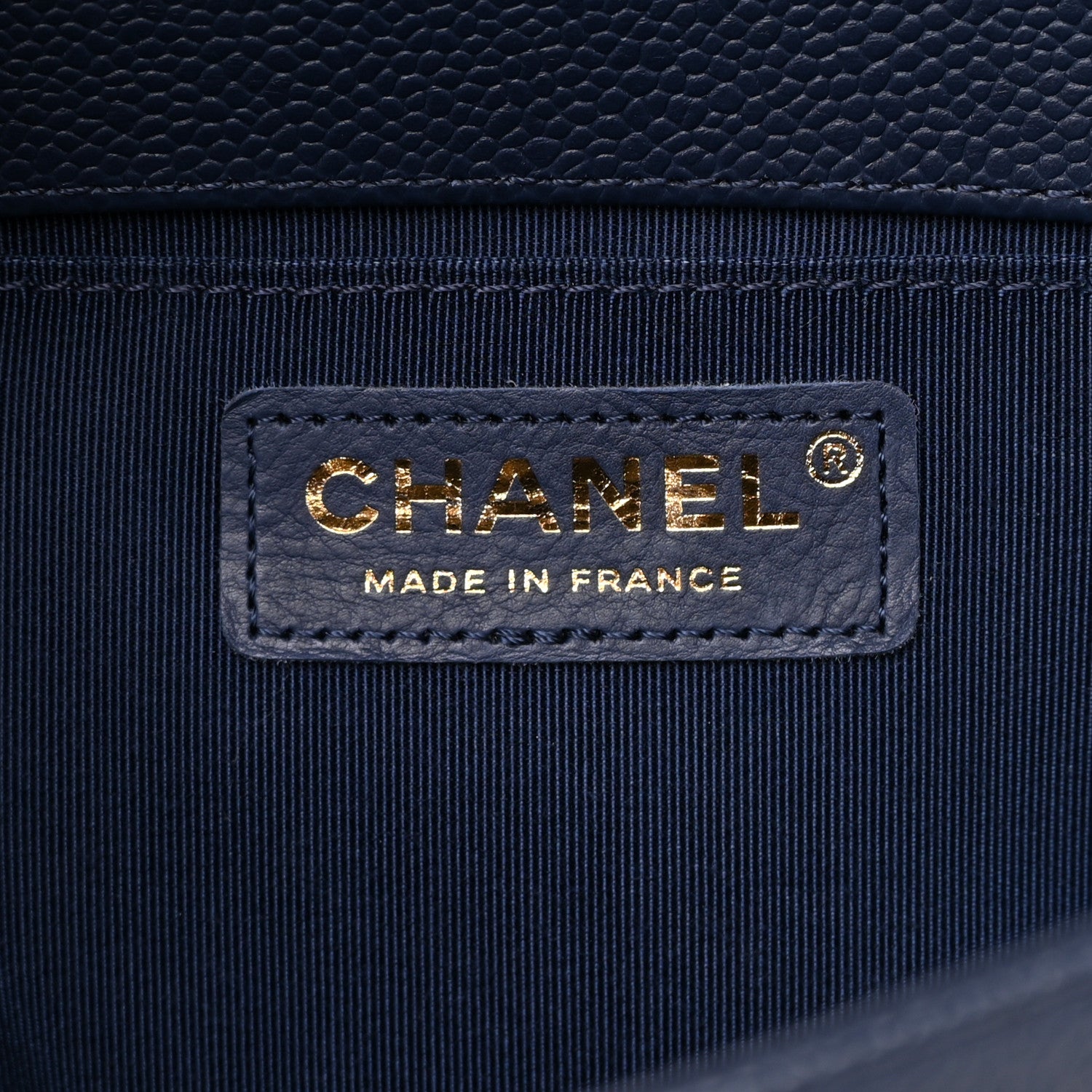 Chanel Caviar Quilted Medium Boy Flap Navy 6 of 15
