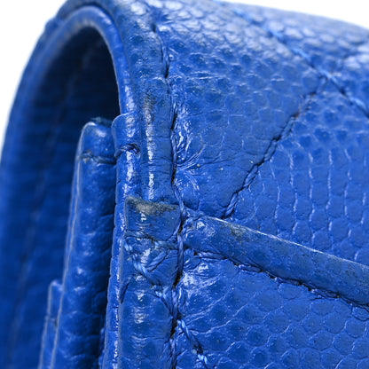 Chanel Caviar Quilted Flap Card Holder Wallet Blue 11 of 12