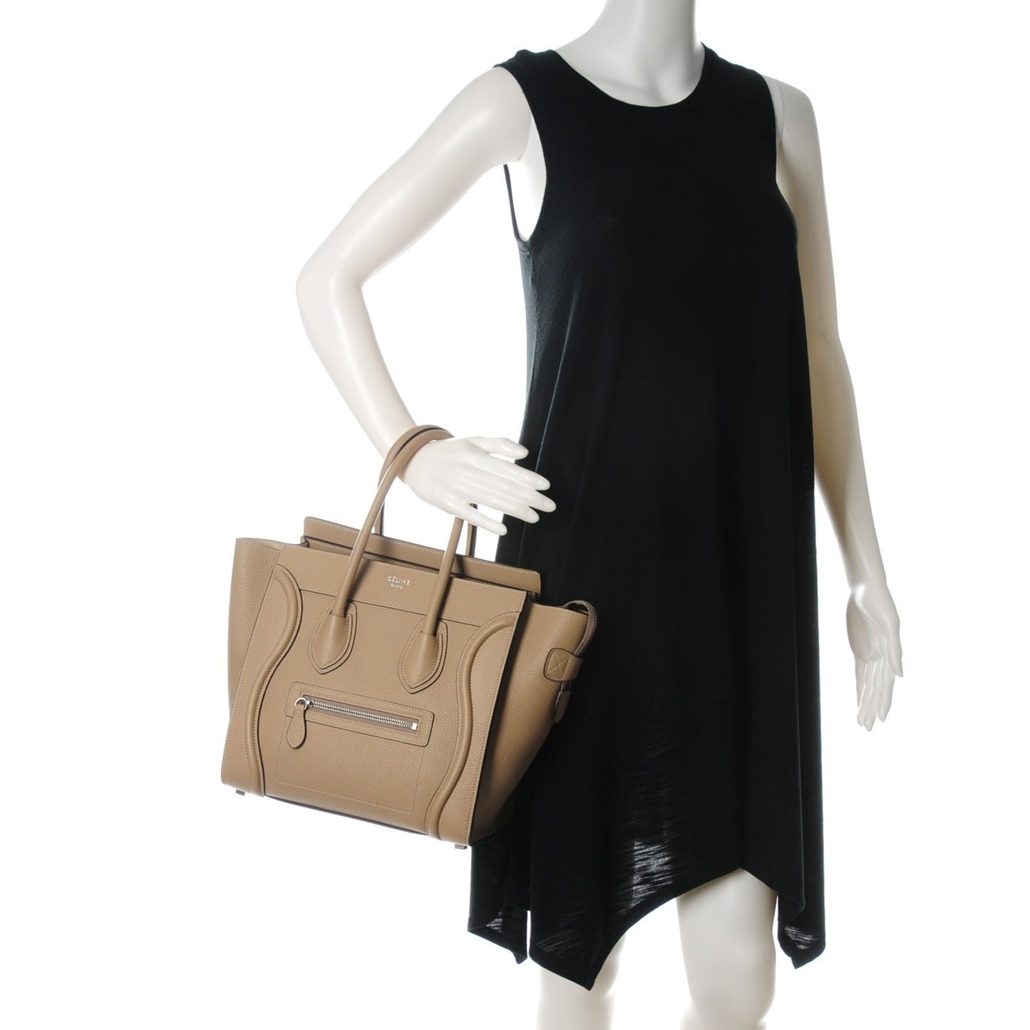 Drummed Calfskin Micro Luggage Taupe