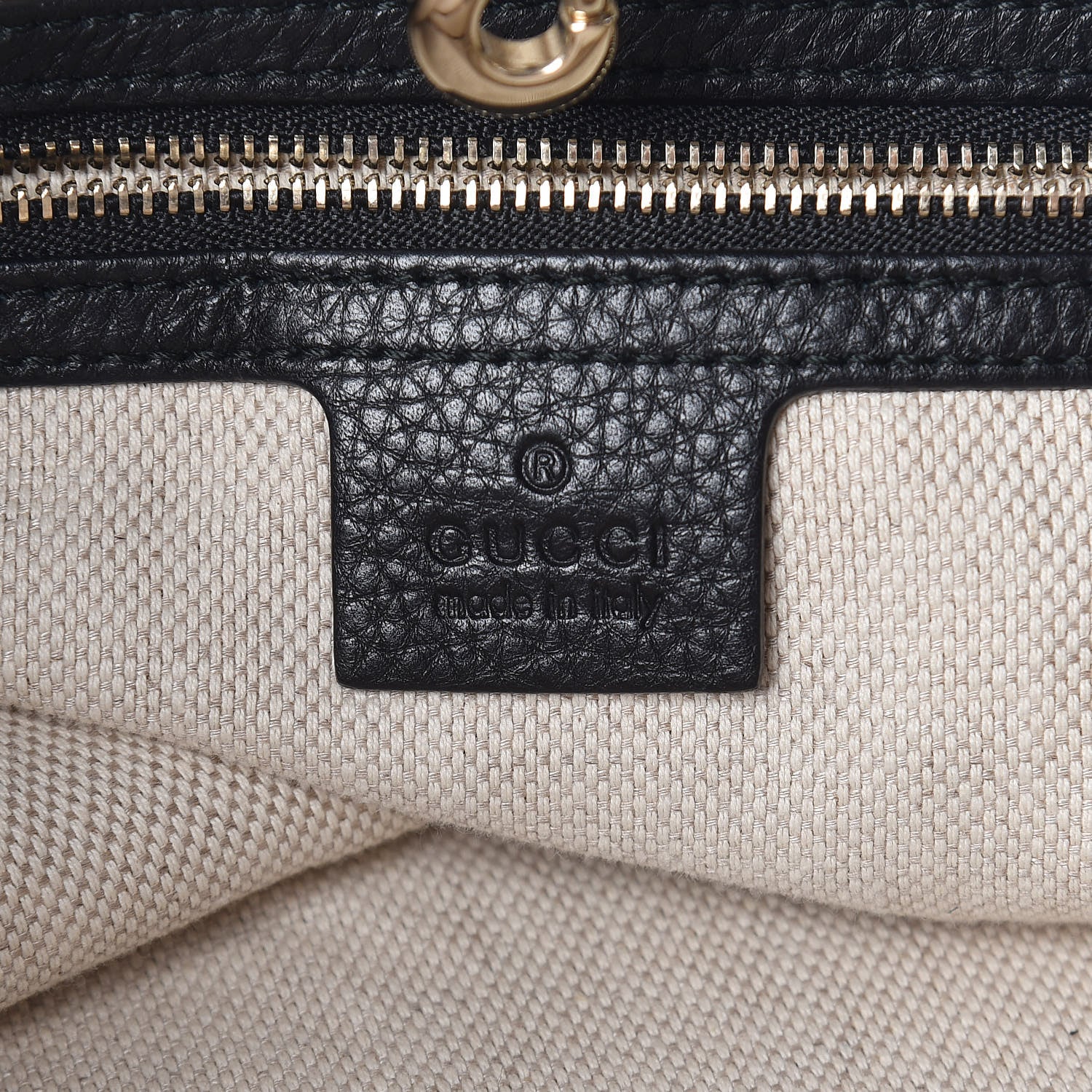 Gucci Pebbled Calfskin Medium Soho Chain Shoulder Bag Black 6 of 13