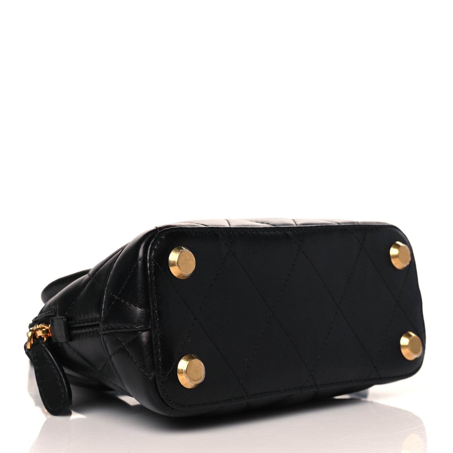 Balenciaga Nappa Calfskin Quilted XXS Ville Top Handle Bag Black 4 of 10