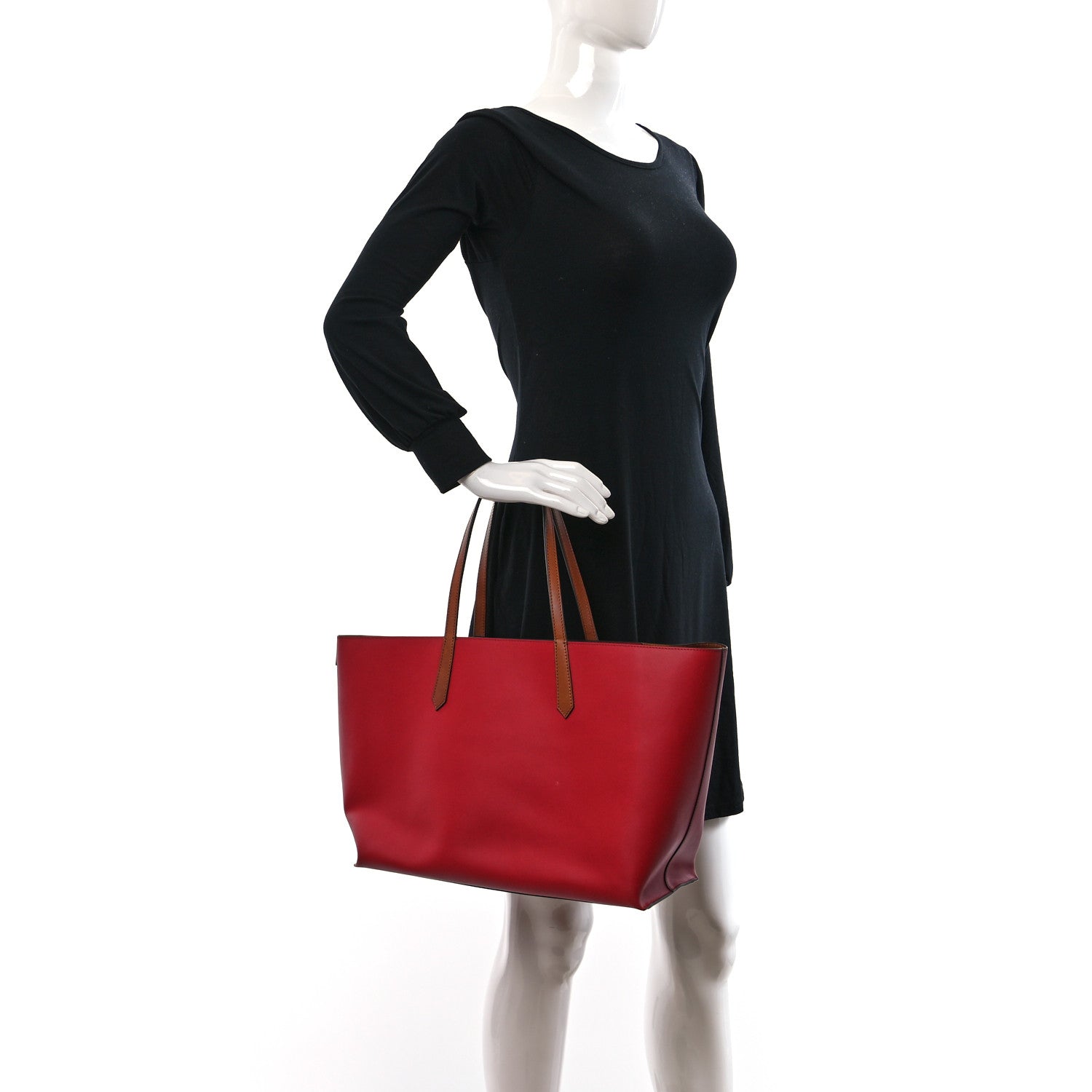 Givenchy Calfskin Medium GV Shopper Tote Dark Red 2 of 10