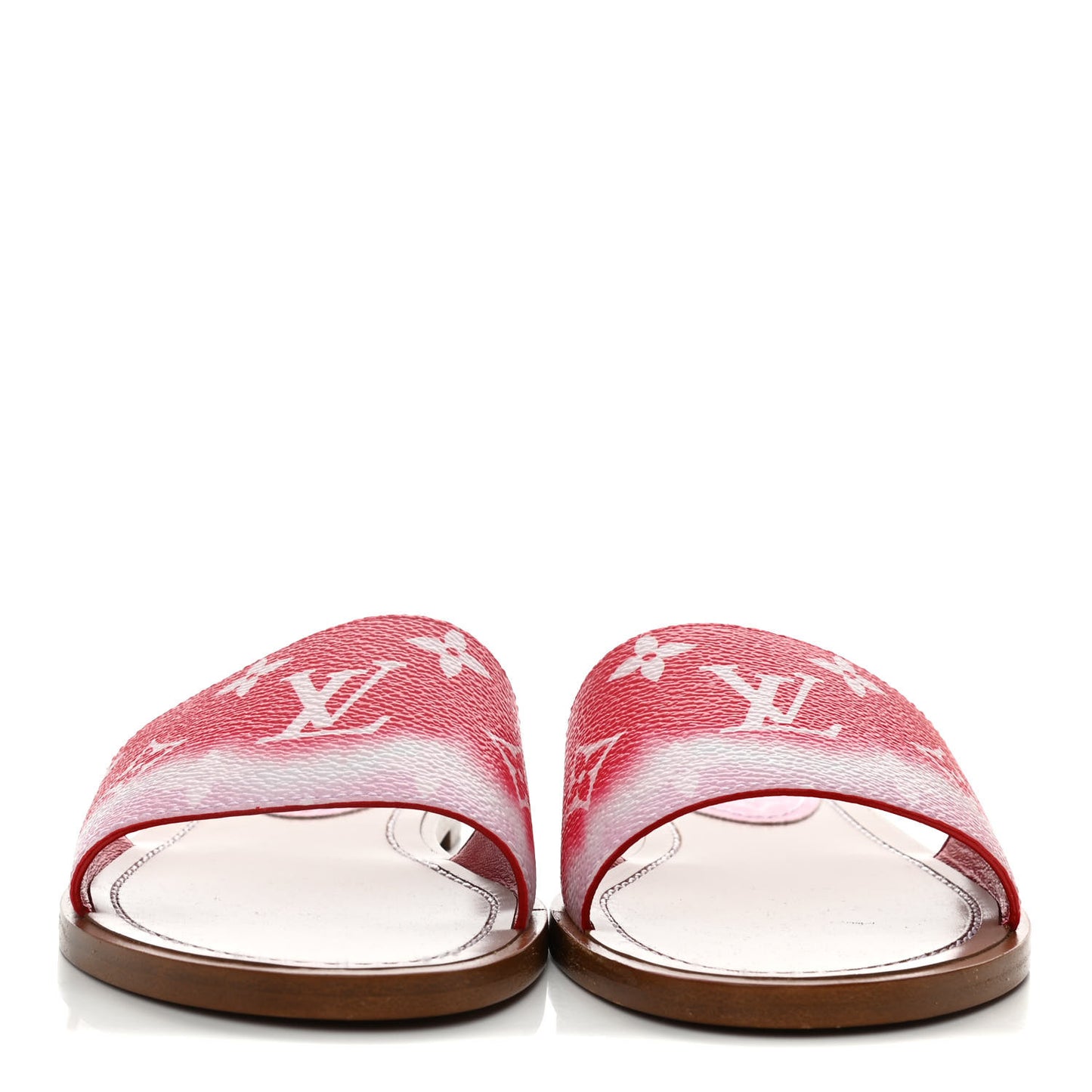 Monogram Escale Lock It Flat Mule 36 Rouge