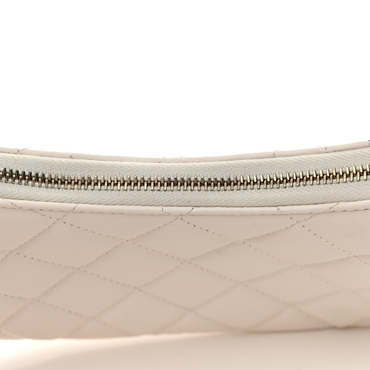 Chanel Crumpled Calfskin Quilted Braided CC Small Hobo White 11 of 13