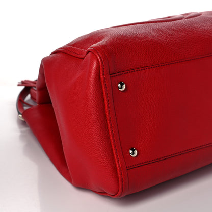 Gucci Pebbled Calfskin Medium Soho Shoulder Bag Red 10 of 12