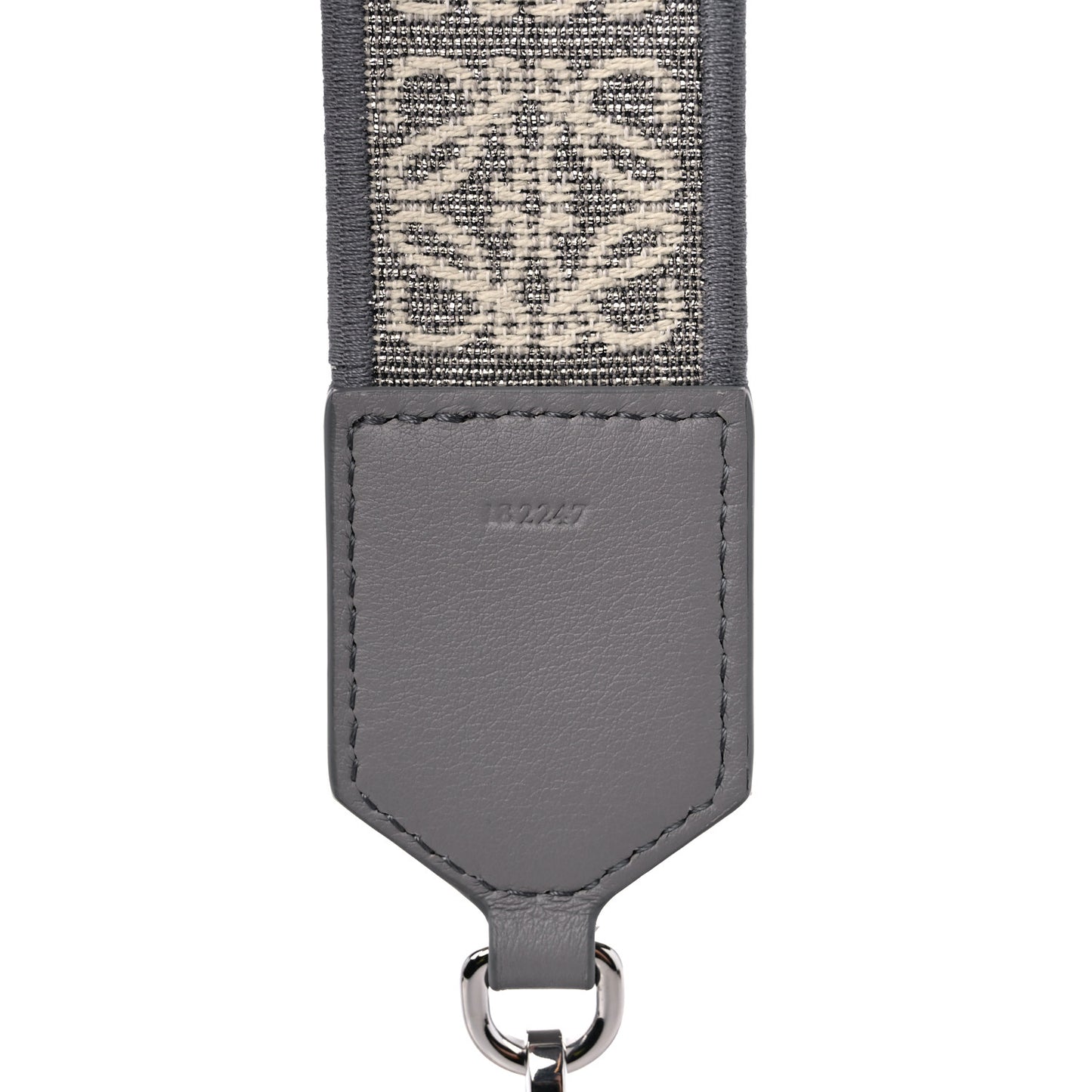 Calfskin Anagram Strap Silver