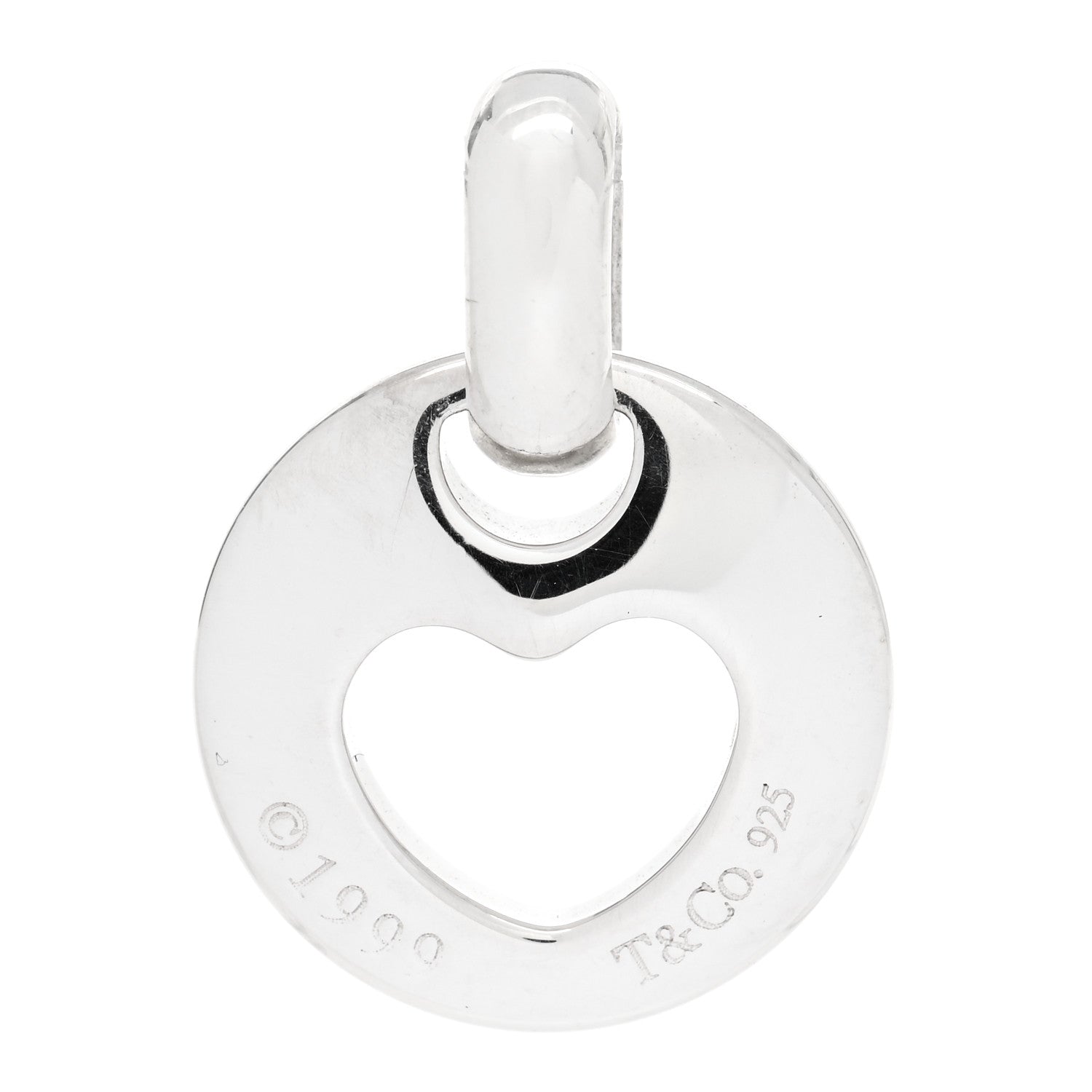 Tiffany Sterling Silver Stencil Heart Pendant 3 of 3