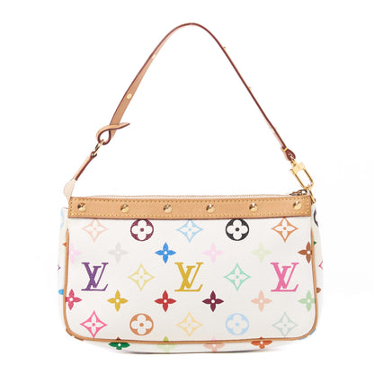 Louis Vuitton Monogram Multicolor Pochette Accessories White 1 of 7