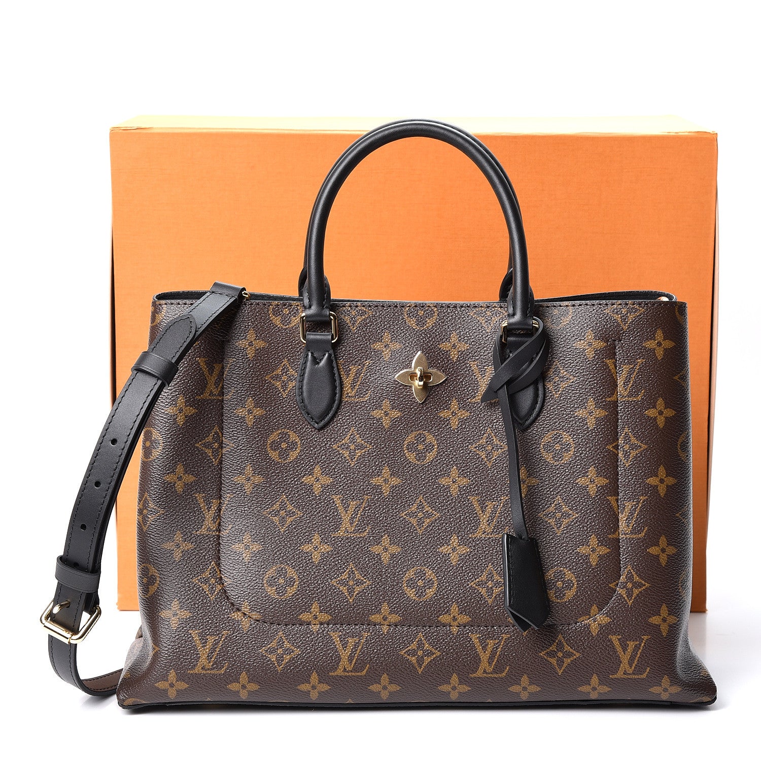 Louis Vuitton Monogram Flower Tote Black 10 of 10