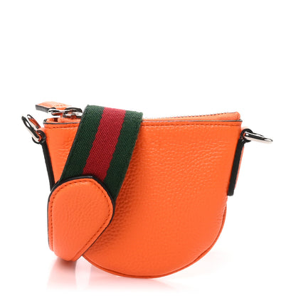 Gucci Pebbled Calfskin Mini B Shoulder Bag Orange 1 of 11