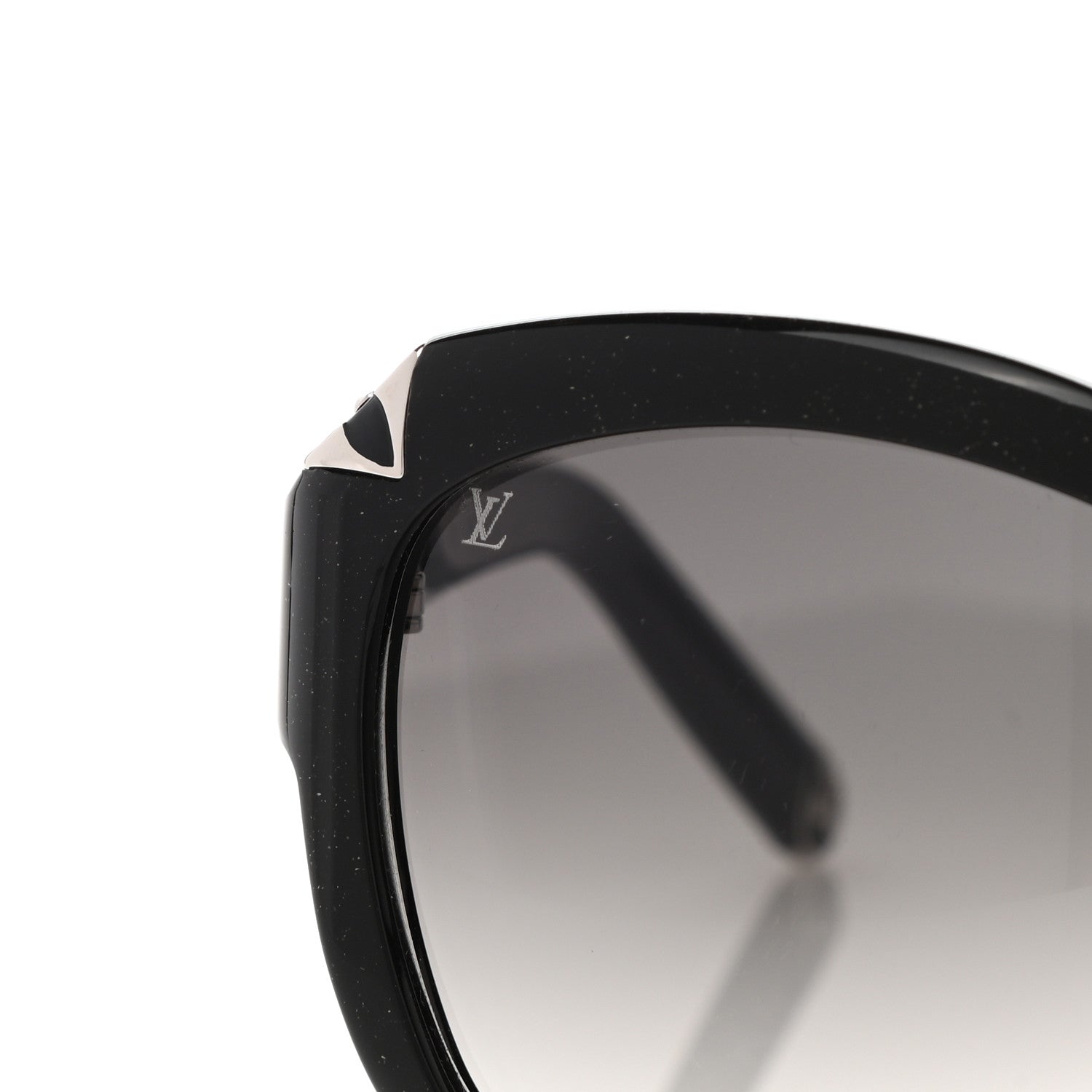 Louis Vuitton Acetate Hortensia Sunglasses Z0485E Black Glitter 7 of 8